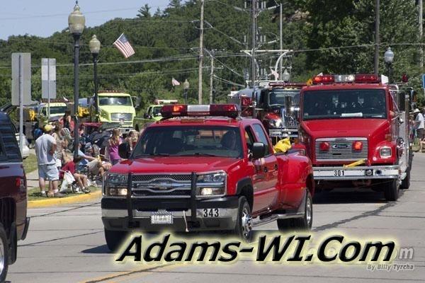 DNR and fire trucks in parade DNR and fire trucks in parade