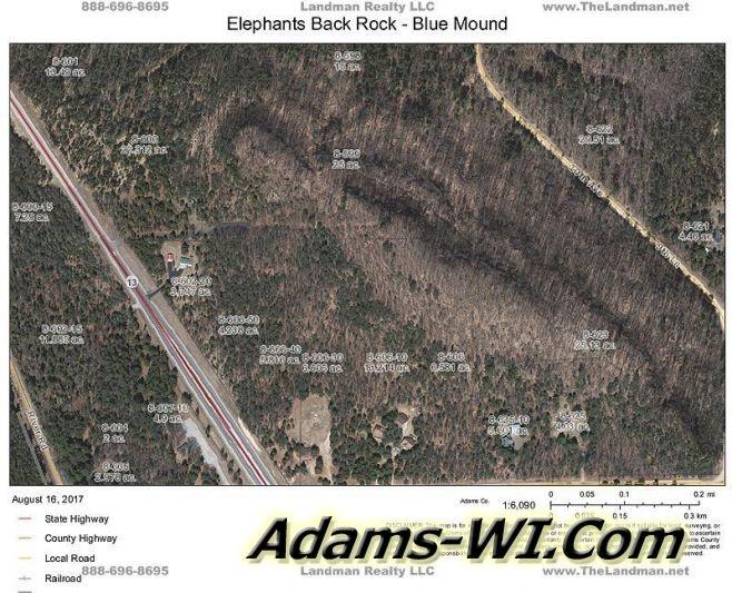 Elephants Back Rock Blue Mound Fall Aerial