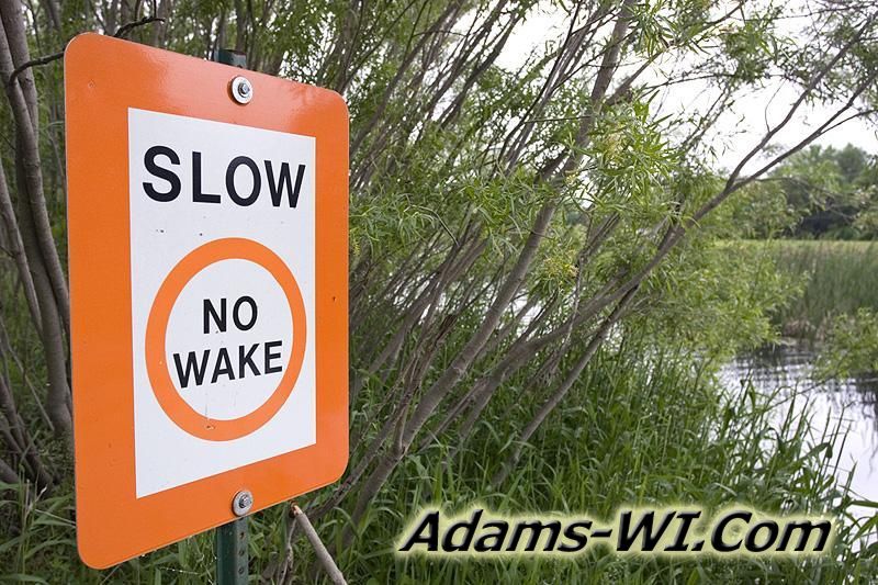 Slow No Wake Sign Slow No Wake Sign