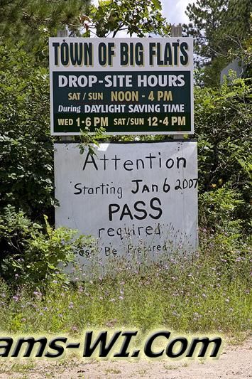 Big Flats Township Landfill Sign Big Flats Township Landfill Sign