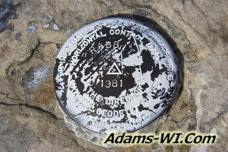 Photo of the Horizontal Control Mark at Rabbit Rock, WI. Photo of the Horizontal Control Mark at Rabbit Rock, WI.