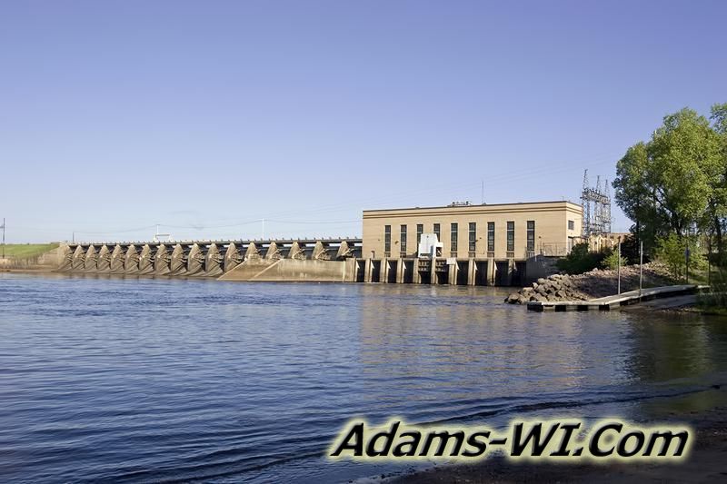 Castle Rock Dam on the Wisconsin River forming Caslte Rock Lake Castle Rock Dam on the Wisconsin River forming Caslte Rock Lake