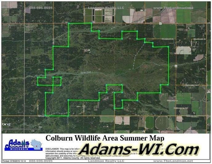 Colburn Wildlife Area Summer Map